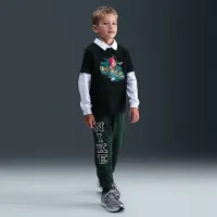 Nike Little дитячі Snowboard Boxy футболка колір чорний