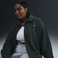 Nike Sportswear Essential жіноча оверсайз UV Woven Coaches' Куртка (великі розміри) колір зелений