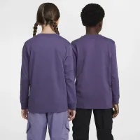 Nike Sportswear Big дитячі Long-Sleeve футболка колір фіолетовий