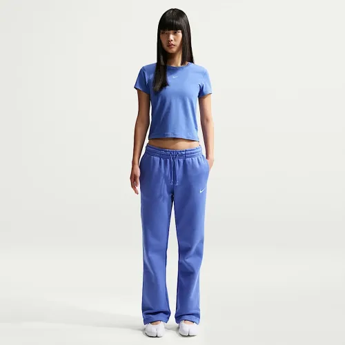 Nike Sportswear Phoenix Fleece женская Mid-Rise Open-Hem Pants синий