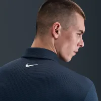 Nike Tour чоловічі Dri-FIT Textuколір червоний для гольфу Polo блакитний