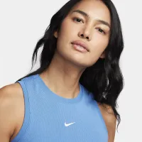 Nike Sportswear Chill Knit жіноча Tight Cropped Mini-Rib Tank Top блакитний