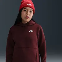 Nike Sportswear Club Fleece Big детские Pullover Толстовка с капюшоном (Extended Size) цвет красный