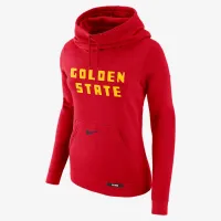 Golden State Warriors Club City Edition женская Nike NBA Fleece Funnel-Neck Толстовка с капюшоном цвет красный