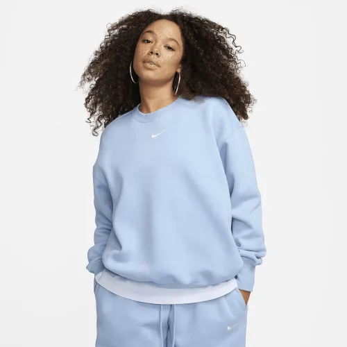 Nike Sportswear Phoenix Fleece женская оверсайз Crew-Neck свитшот синий