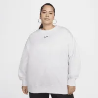 Nike Sportswear Phoenix Fleece жіноча оверсайз Crew-Neck світшот (великі розміри) колір коричневий