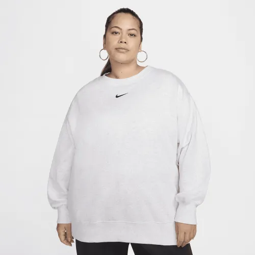 Nike Sportswear Phoenix Fleece женская оверсайз Crew-Neck свитшот (большие размеры) цвет коричневый