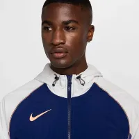 Nike Strike+ чоловічі Water-Repellent Hooded Soccer Куртка блакитний