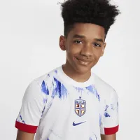 Norway (женская Team) 2024/25 Stadium Away Big детские Nike Dri-FIT Soccer Replica Jersey цвет белый