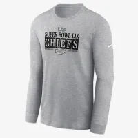 Kansas City Chiefs Super Bowl LIX Bound Nola Inspiцвет красный мужские Nike NFL Long-Sleeve футболка цвет серый