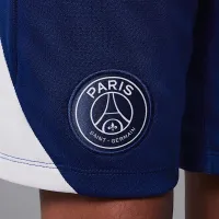 Nike Paris Saint-Germain Strike Fourth Big дитячі Jordan Dri-FIT Soccer Knit шорти блакитний