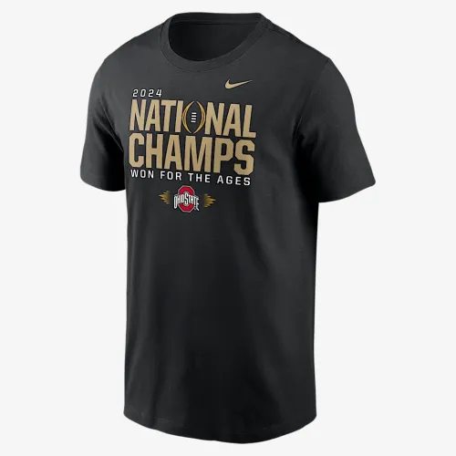 Ohio State Buckeyes 2025 College Football Playoff National Champions Locker Room мужские Nike College футболка цвет черный