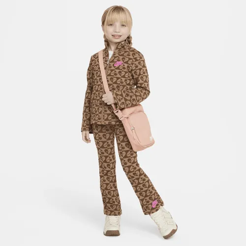 Nike Sweet Swoosh Little дитячі 2-Piece лосіни комплект колір коричневий