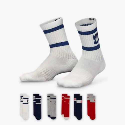 Nike Dri-FIT Baby (12-24M) Retro Crew шкарпетки (6 пар) колір білий