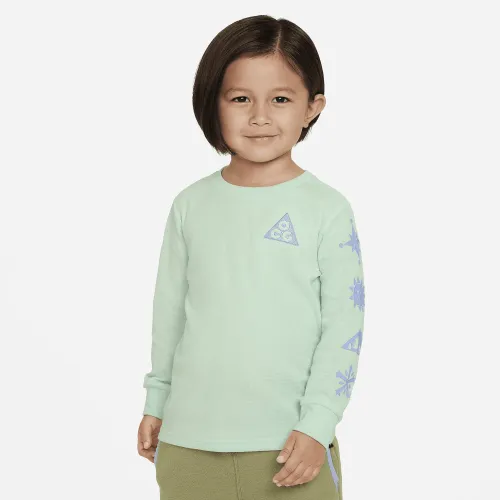 Nike ACG Dri-FIT Long Sleeve Waffle Thermal Tee Toddler Long Sleeve футболка цвет зеленый