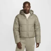 Nike Sportswear Classic Puffer женская Therma-FIT Loose Hooded Куртка цвет зеленый