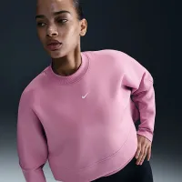 Nike Prima женская Dri-FIT оверсайз Crew-Neck Cropped Top Pink