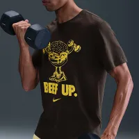 Nike мужские Dri-FIT тренировочные футболка цвет коричневый