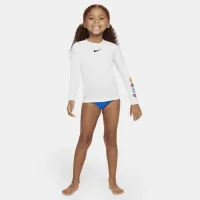 Nike Swim Charms Little детские (Girls') Long-Sleeve Hydroguard цвет белый