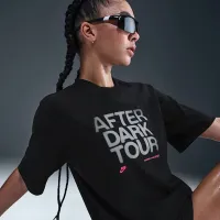 Nike After Dark Tour женская Loose Short-Sleeve футболка цвет черный