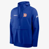 Denver Broncos Alt Option Route Anorak мужские Nike NFL 1/2-Zip Hooded Куртка синий