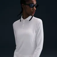 Nike Tour женская Dri-FIT UV Protection Long-Sleeve для гольфа Polo цвет белый