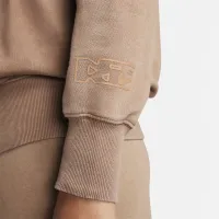 Nike Sportswear Phoenix Fleece жіноча оверсайз Crew-Neck світшот колір коричневий