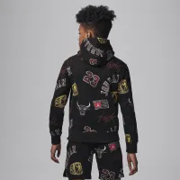Nike Jordan MJ Essentials Big детские Printed Pullover Толстовка с капюшоном цвет черный