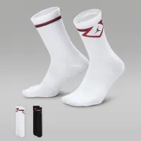 Nike Jordan Big детские Diamond High Crew носки (2 пары) цвет черный