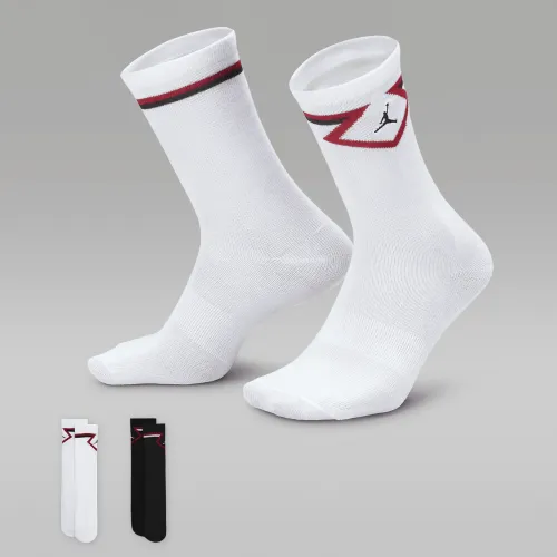 Nike Jordan Big детские Diamond High Crew носки (2 пары) цвет черный