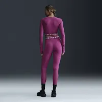 Nike Pro жіноча Dri-FIT Cropped Long-Sleeve Top колір фіолетовий