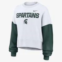 Michigan State Spartans Primetime жіноча Nike College Pullover Crew колір білий