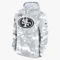 San Francisco 49ers Salute to Service Primary Edge Club чоловічі Nike NFL Pullover Толстовка з капюшоном колір білий
