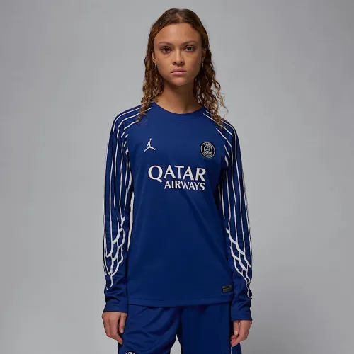 Nike Paris Saint-Germain 2024/25 Stadium Fourth жіноча Jordan Dri-FIT Soccer Replica Long-Sleeve Jersey блакитний