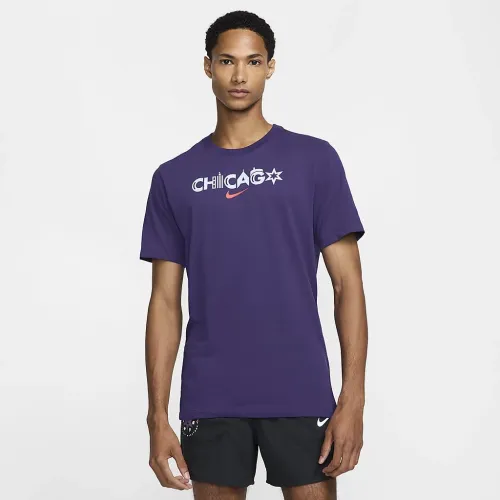 Nike чоловічі Dri-FIT Running футболка колір фіолетовий