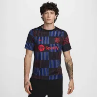 FC Barcelona Academy Pro Away мужские Nike Dri-FIT Soccer Pre-Match Short-Sleeve Top цвет черный