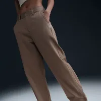 Nike Sportswear Collection жіноча Mid-Rise Twill Trousers колір коричневий