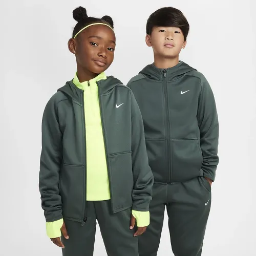 Nike Big дитячі Therma-FIT Winterized тренувальні Толстовка з капюшоном колір зелений