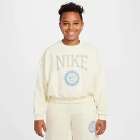 Nike Sportswear Club Big детские (Girls') French Terry Crew-Neck свитшот цвет белый