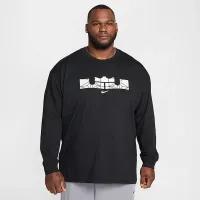 Nike LeBron мужские Max90 Long-Sleeve баскетбольные футболка цвет черный