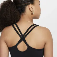 Nike One Fitted Big дитячі (Girls') Dri-FIT Tank колір чорний