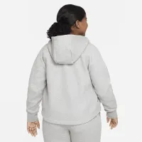 Nike Sportswear Tech Fleece Big дитячі (Girls') Full-Zip Толстовка з капюшоном (Extended Size) колір сірий