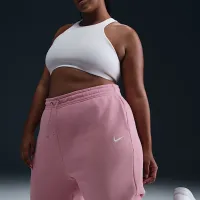 Nike Sportswear Phoenix Fleece женская С высокой Талией оверсайз Sweatpants (большие размеры) Pink