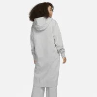 Nike Sportswear Phoenix Fleece женская оверсайз Long Full-Zip Толстовка с капюшоном цвет серый