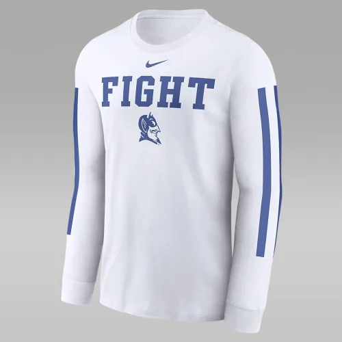 Duke блакитний Devils Local Spirit Slogan чоловічі Nike College Long-Sleeve футболка колір білий