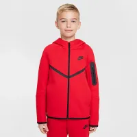 Nike Sportswear Tech Fleece Big дитячі Full-Zip Толстовка з капюшоном колір червоний