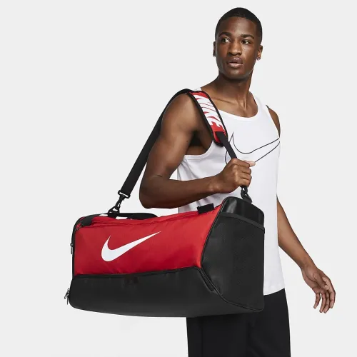 Nike Brasilia 9.5 тренировочные Duffel сумка (Medium, 60L) цвет красный