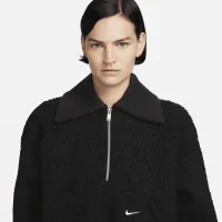 Nike Sportswear Collection женская High-Pile Fleece 1/2-Zip Top цвет черный