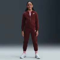 Nike Sportswear Club Fleece Big детские Full-Zip Толстовка с капюшоном цвет красный