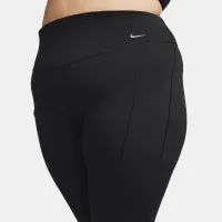 Nike Universa жіноча Medium-Support З високою талією Cropped лосіни з кишенями(великі розміри) колір чорний